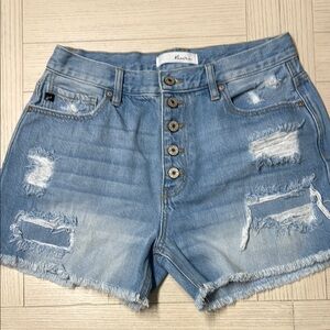 KanCan Blue Distressed Denim Shorts • 🆕
